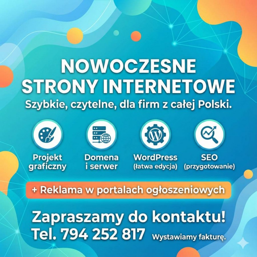 Projektowanie stron WWW + reklama w portalach ogłoszeniowych