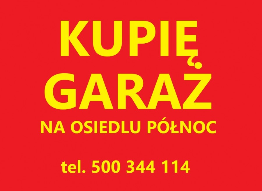 Kupię garaż
