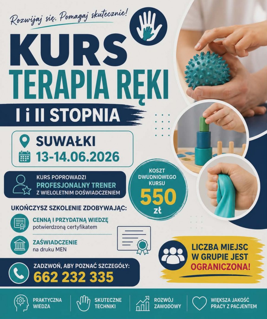Kurs Terapia Ręki - zapraszamy! 