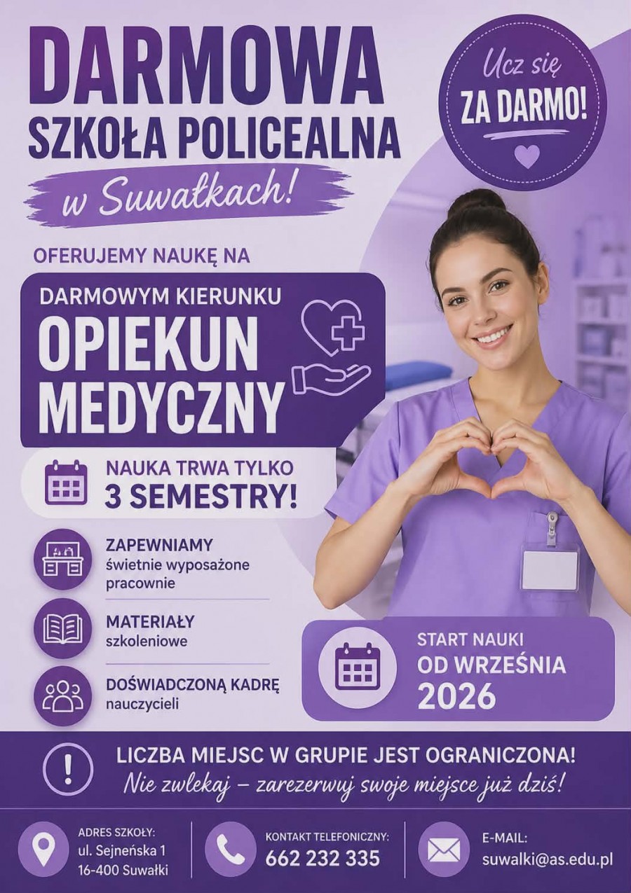 Opiekun Medyczny - zawód w 1,5 roku!
