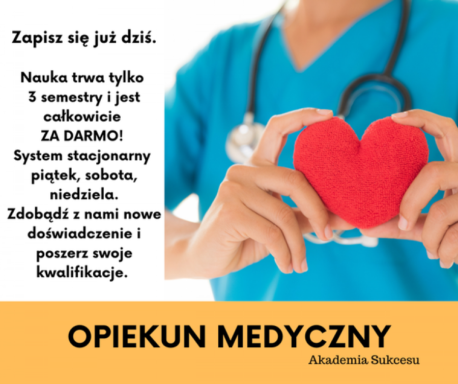 Opiekun Medyczny - nauka za darmo! 