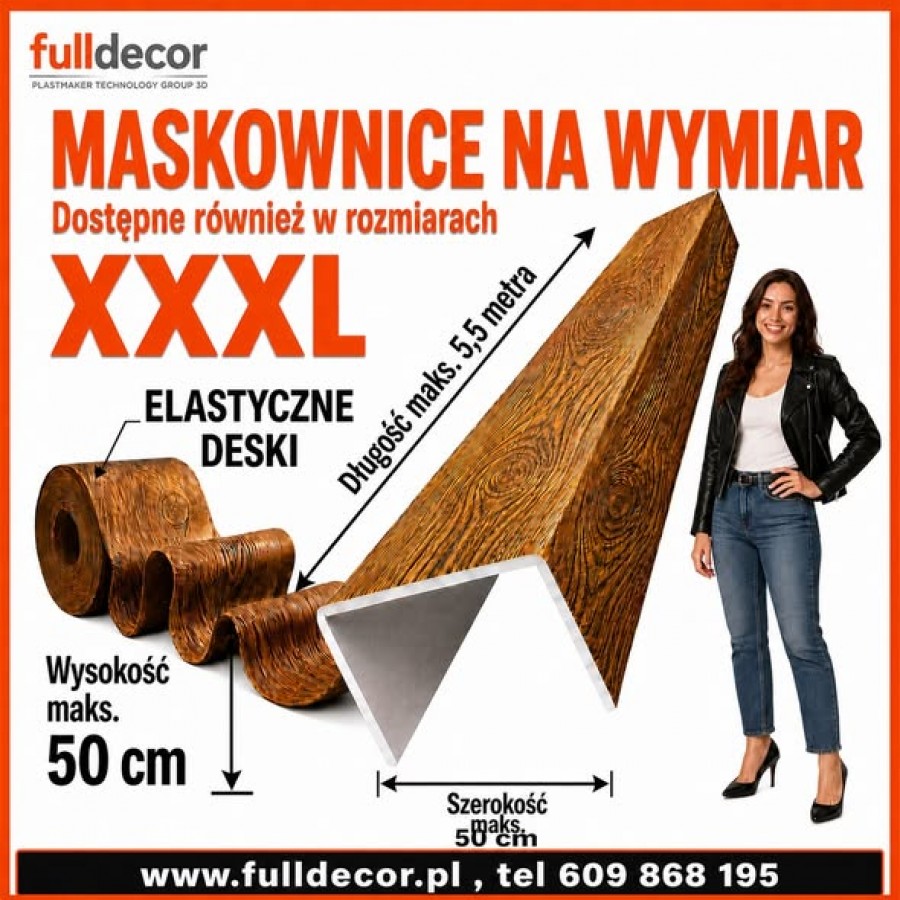 Imitacja drewna na wymiar - Belki rustykalne, Maskownica styropianowa, Lamele sufitowe, Deska elewac