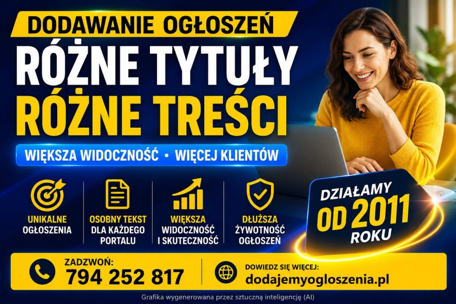 Dodawanie ogłoszeń - każde z innym tytułem i inną treścią. Multiposting ogłoszeń