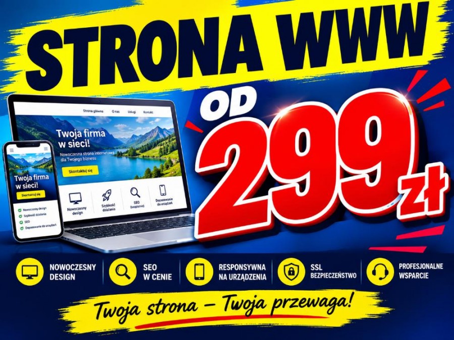 Kompletna strona dla kominiarza za 299 zł, pełna obsługa