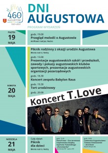 Augustów świętuje 460. Urodziny. Zagra T. Love