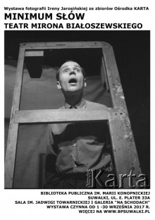 Wystawa fotografii Ireny Jarosińskiej Minimum Słów. Teatr Mirona Białoszewskiego