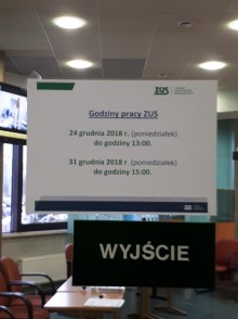 24 grudnia ZUS będzie otwarty