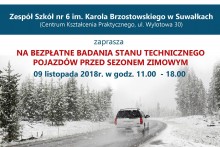Przegląd aut przed zimą w Zespole Szkół nr 6