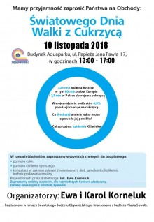 Bezpłatny pomiar cukru i ciśnienia. Światowy Dzień Walki z Cukrzycą w Suwałkach