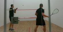Squash - mecz na szczycie ligi. Karol Szymański - Marcin Roszko 3:2 [zdjęcia]