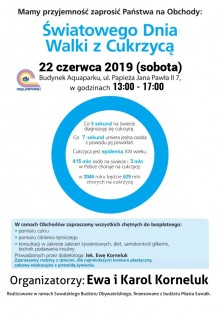 Bezpłatne badania cukru i ciśnienia. Obchody Światowego Dnia Walki z Cukrzycą w Suwałkach