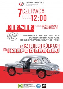 Na czterech kółkach do Niepodległej. Piknik w ZS nr 6