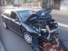 Zderzenie dwóch samochodów osobowych w Sztabinie