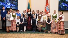 Uczniowie z litewskich szkół na Sejneńszczyźnie w Pałacu Prezydenckim w Wilnie 