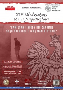 Ulicami Suwałk przejdzie 14. Młodzieżowy Marsz Niepodległości