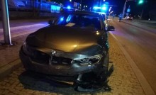 BMW suwalskiej policji uczestniczyło w kolizji