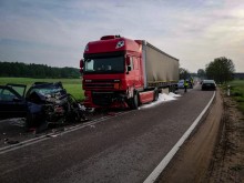 Tragiczny wypadek w Przebrodzie. Nie żyje kierowca Volkswagena [zdjęcia]