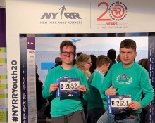 Jakub Szulc i Wojciech Szulc na półmaratonie w Nowym Jorku. Suwalczanie wśród 25 tysięcy biegaczy