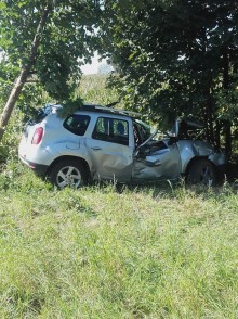 Wypadek w Golubkach. Kierowca uderzył w drzewo