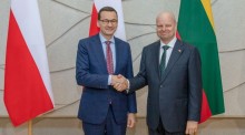 Premier Mateusz Morawiecki na otwarciu TVP Wilno. Rozmowy z litewskim premierem