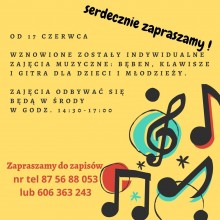 Zajęcia muzyczne w Świetlicy Gminnej w Wiżajnach. Można się zapisywać