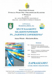 Spływ kajakowy Szlakiem Papieskim