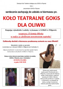 Filipów. Kiermasz charytatywny na rzecz 15-letniej Oliwii