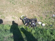 Wypadek motocyklisty w Szypliszkach. Mężczyzna trafił do szpitala [zdjęcia]
