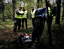 Terytorialsi szukali pilota i rozbitego myśliwca [zdjęcia]