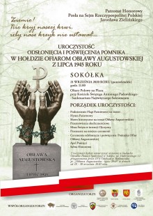 Odsłonięcie Pomnika Ofiar Obławy Augustowskiej w Sokółce