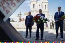 Wicepremier Piotr Gliński w Giżycku, Wigrach, Krasnogrudzie i Sejnach [zdjęcia]