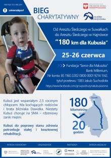 Z Suwałk do Hajnówki. Funkcjonariusze Służby Więziennej pobiegną dla chorego Kubusia