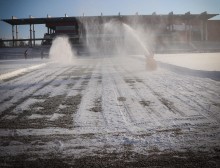 Wigry w sobotę w Siedlcach zagrają ostatnie dwa sparingi. Wielkie odśnieżanie stadionu na Zarzeczu
