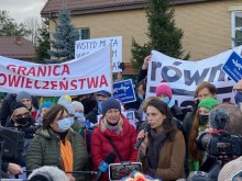 Matki na granicę. Protest pod strażnicą w Michałowie [zdjęcia]