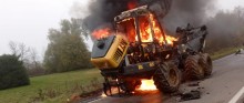 Gmina Filipów. Pożar pojazdu do wycinki drzewa