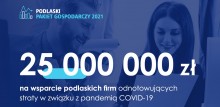 Podlaski Pakiet Gospodarczy. Kolejne 25 mln zł dla firm dotkniętych pandemią