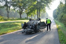 Botkuny koło Gołdapi. Groźny wypadek z udziałem dzika [zdjęcia]
