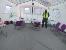 Punkty przyjmowania Ukraińców na przejściach Ogrodniki - Łoździeje i Budzisko - Kalwaria