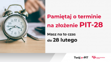 PIT-28 złóż do 28 lutego