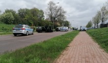 Suwałki, ul. Bydgoska.  Policyjny radiowóz podczas próby zatrzymania zderzył się z autem osobowym