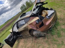 Kierowca, który rozbił swoje auto w Rudnikach, dostał 5 tys. zł mandatu