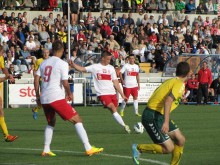 Mecz Polska - Łotwa U-21 na stadionie w Suwałkach 
