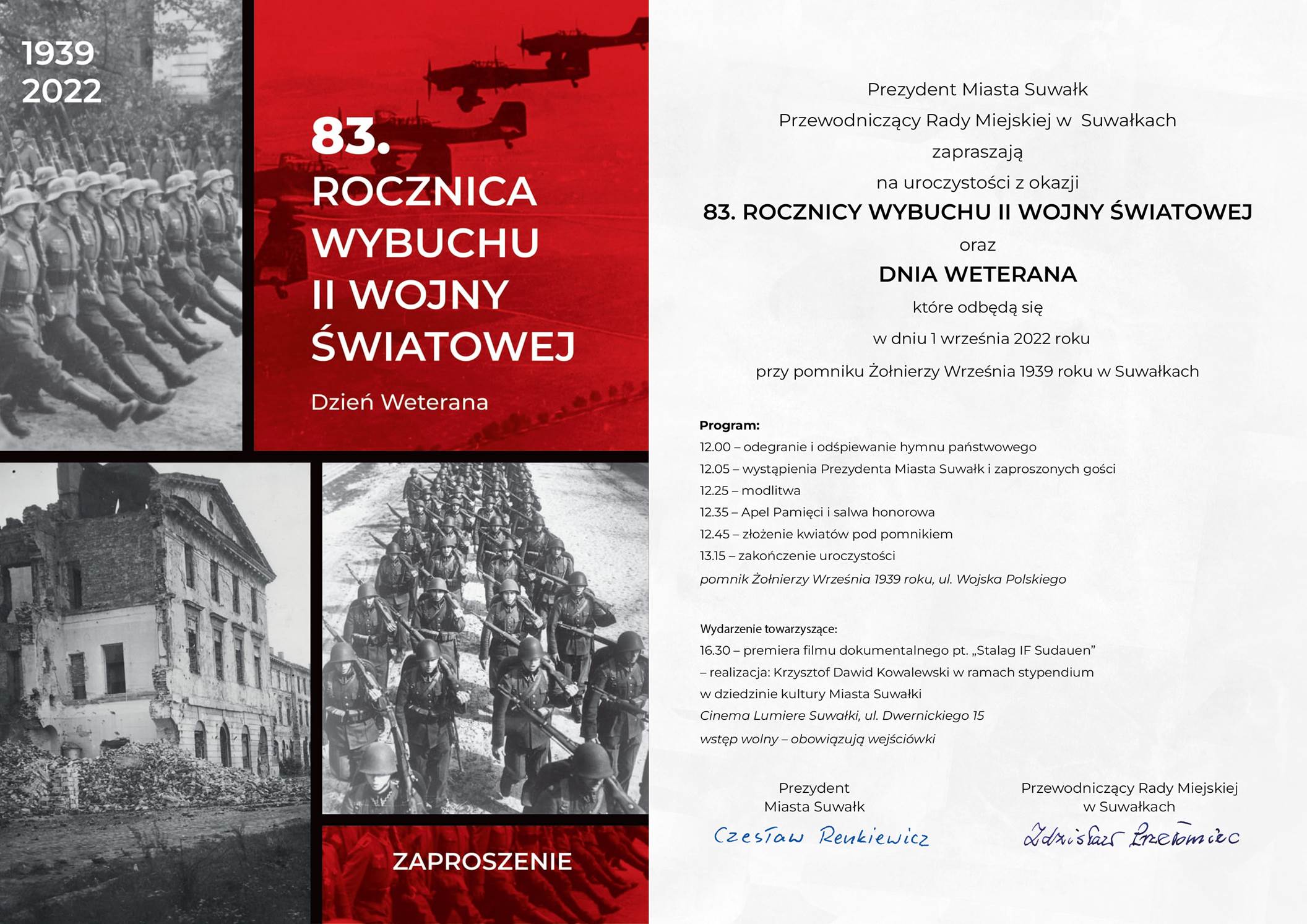 Obchody 83. rocznicy wybuchu II wojny światowej w Suwałkach i Dnia
