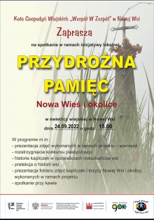 Przydrożna pamięć. Spotkanie w Świetlicy gminnej w Nowej Wsi
