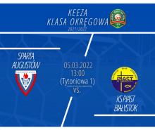 Podlaska klasa okręgowa. Sparta Augustów i Pomorzanka Sejny odrabiają zaległości z jesieni