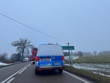 Wypadek drogowy w Żarnowie III. Zderzyły się dwa samochody osobowe