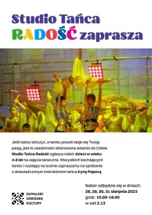 Nabór do Studia Tańca RADOŚĆ