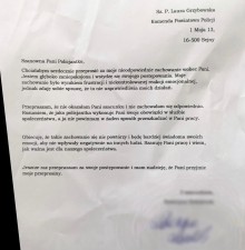 Kobieta, która znieważyła sejneńską policjantkę, przeprosiła ją na piśmie