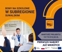 Ares S.A. Ponad 4,5 tysiąca osób z subregionów suwalskiego i łomżyńskiego otrzyma Bony na szkolenie