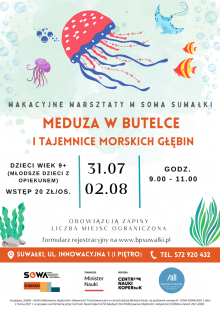 SOWA Suwałki zaprasza na warsztaty Meduza w butelce